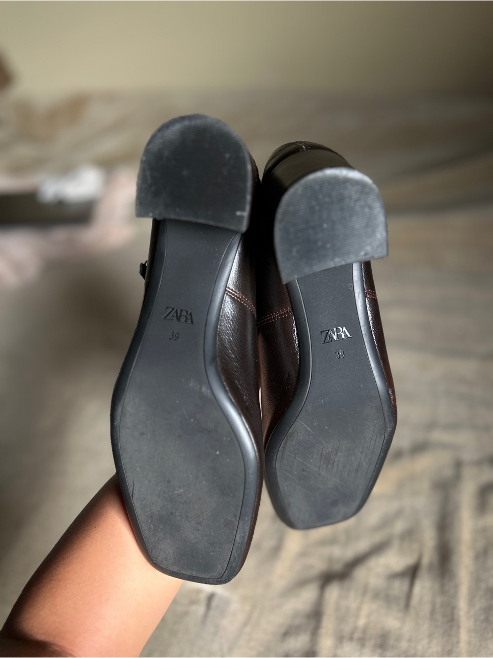 Zara Leather Mary Jane Heels / Pumps - Picture 6 of 6